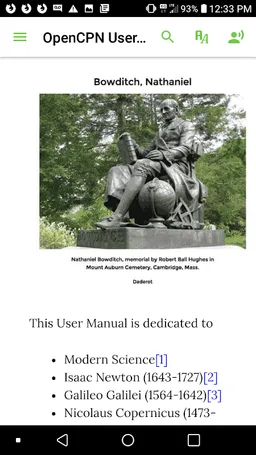 OpenCPN User Manual screenshot 1