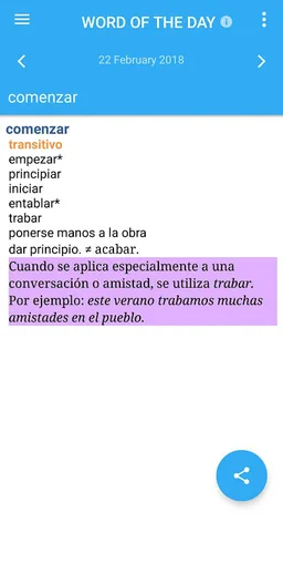 VOX Spanish Language Thesaurus screenshot 5