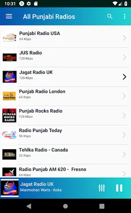 All Punjabi Radios HD (ਪੰਜਾਬੀ ਰੇਡੀਓ,ਗਾਣੇ,ਖਬਰਾਂ) screenshot 4