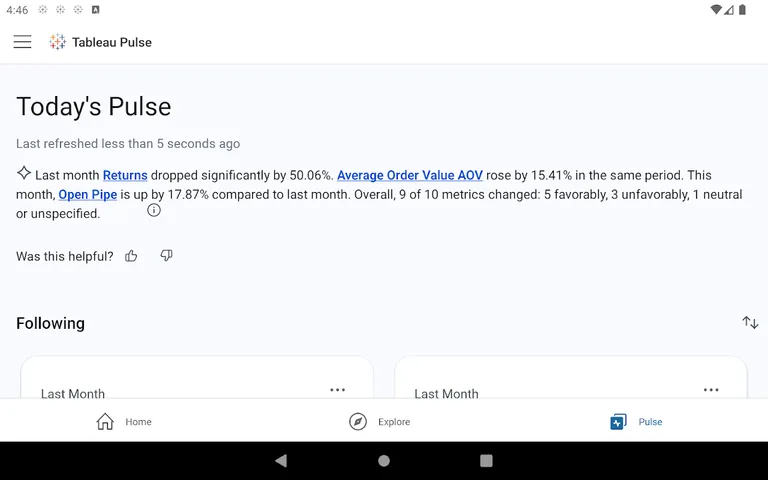 Tableau Mobile for Blackberry screenshot 10