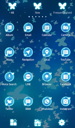 Beautiful Wallpaper Azure Butterfly Dance Theme screenshot 3