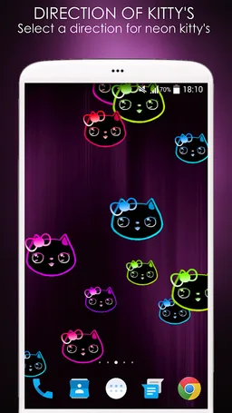 Neon Lily Kitty Live Wallpaper screenshot 5