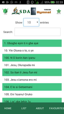 S.D.A Hymnal Yoruba screenshot 2