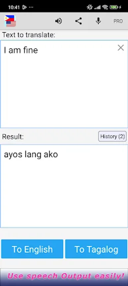Tagalog English Translator screenshot 3