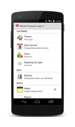 Blood Pressure Log screenshot 1