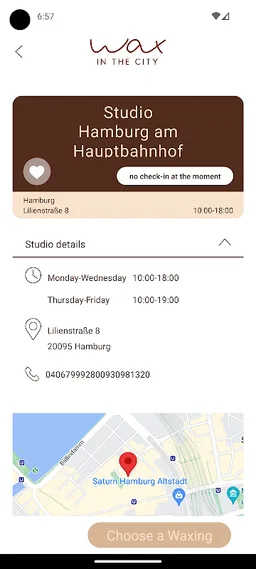 Q: Waxing Check-in screenshot 2
