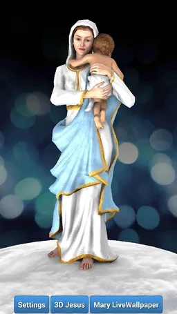 3D Mother Mary Live Wallpaper screenshot 7