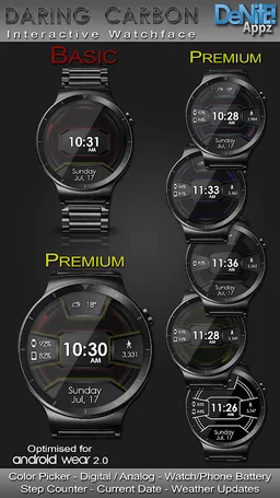 Daring Carbon HD Watch Face screenshot 7