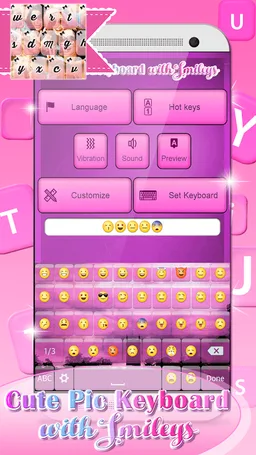 Cute Pic Keyboard with Smileys screenshot 2