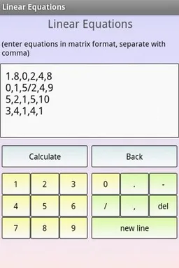 Linear Equations Solver screenshot 4