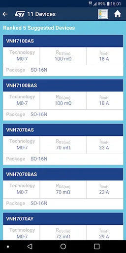ST VIPower Smart Finder screenshot 5