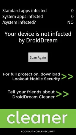 DroidDream Cleaner screenshot 1