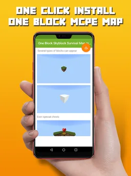 One Block Skyblock Survival Map in MCPE screenshot 1