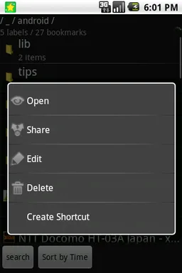 GBookmark screenshot 2