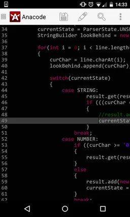 Anacode IDE Android/C/C++/JAVA screenshot 1
