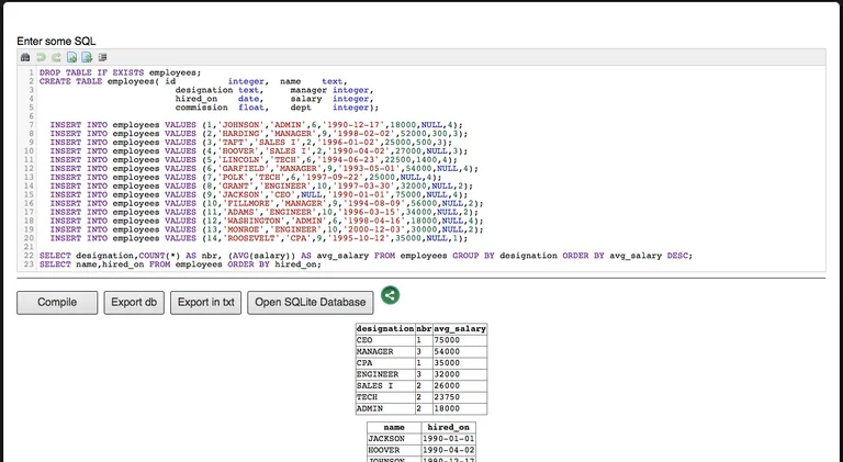 SQLite Editor and Compiler screenshot 9