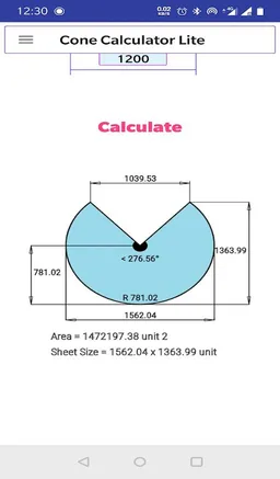 Cone Calculator Lite screenshot 4
