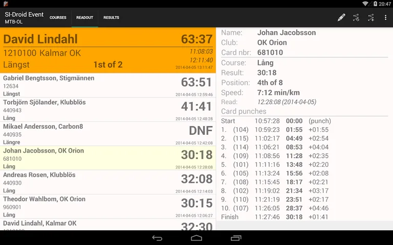 SI-Droid Event Lite screenshot 11