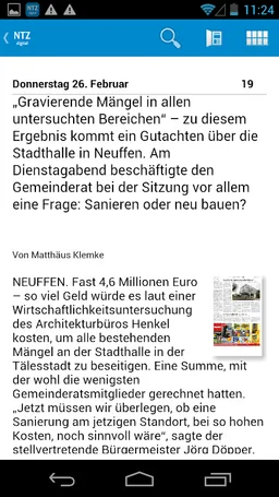 Nürtinger Zeitung digital screenshot 2