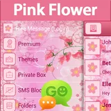 GO SMS Pink Flower Theme icon