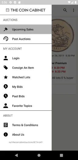 The Coin Cabinet Auctions screenshot 1