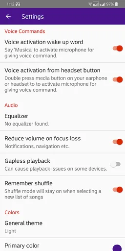 Musica Voice Control Player screenshot 2