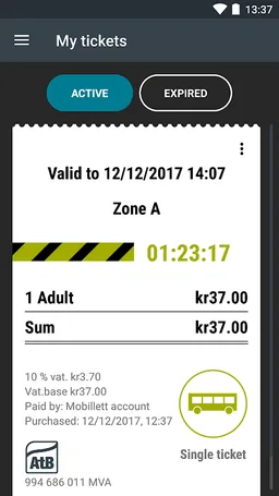 AtB Mobillett screenshot 5