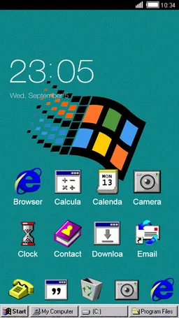 Windroid Theme for windows 95 PC Computer Launcher screenshot 2