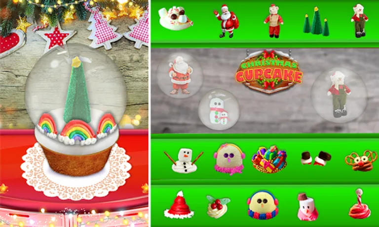 Cooking Rainbow & Unicorn Christmas Cupcakes! DIY screenshot 14