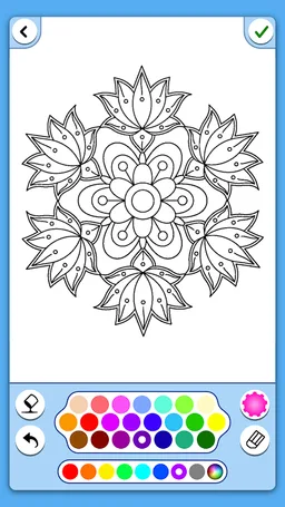 Flower mandala colouring book screenshot 2