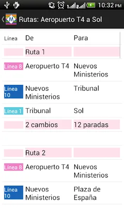 Madrid Metro Route Planner screenshot 4