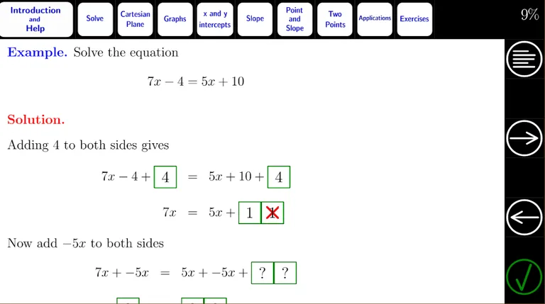 Algebra Tutorial 2: Linear Eqs screenshot 2