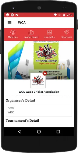 WCA - Wada Cricket Association screenshot 1