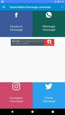 Descarga de contenido de redes sociales screenshot 3