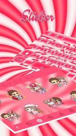 Sweet Pink Keyboard Theme screenshot 4
