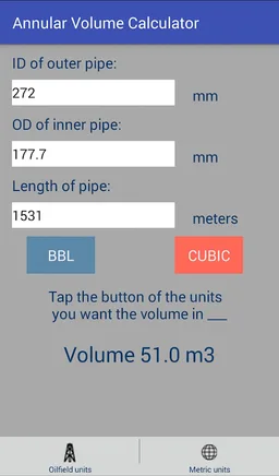 Oilfield Annular Calculator screenshot 1