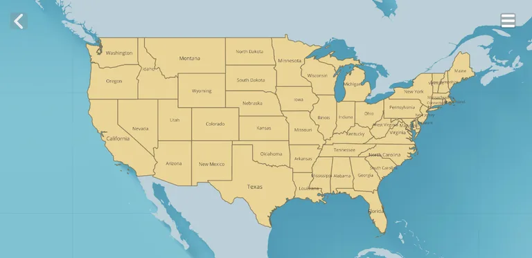 US States map screenshot 3