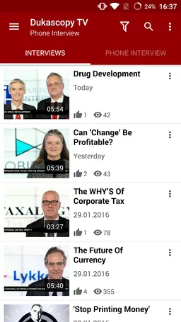 Dukascopy TV screenshot 1