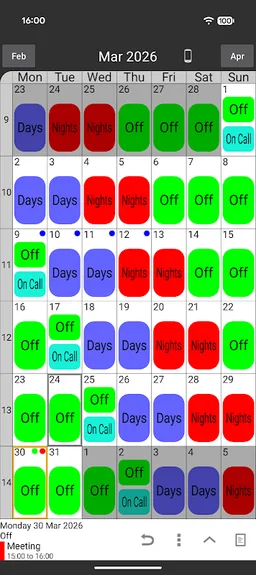 Shift Work Calendar screenshot 6