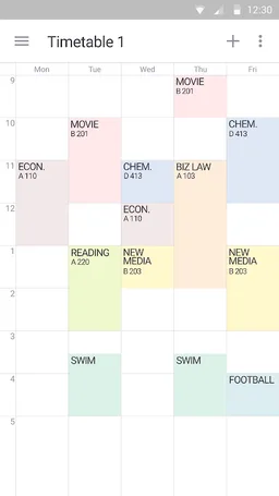 Timetable : Simple & Colorful screenshot 11