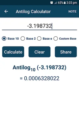 Log and Antilog Calculator screenshot 7