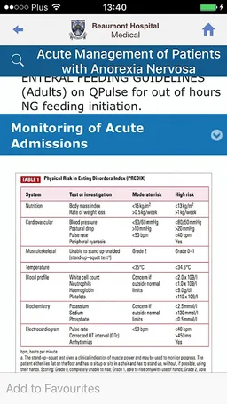 Beaumont Clinical Guidelines screenshot 1