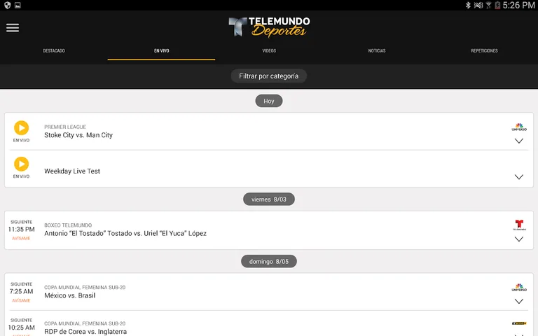 Telemundo Deportes screenshot 2