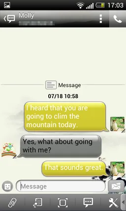 Handcent 6 Skin Ink screenshot 1