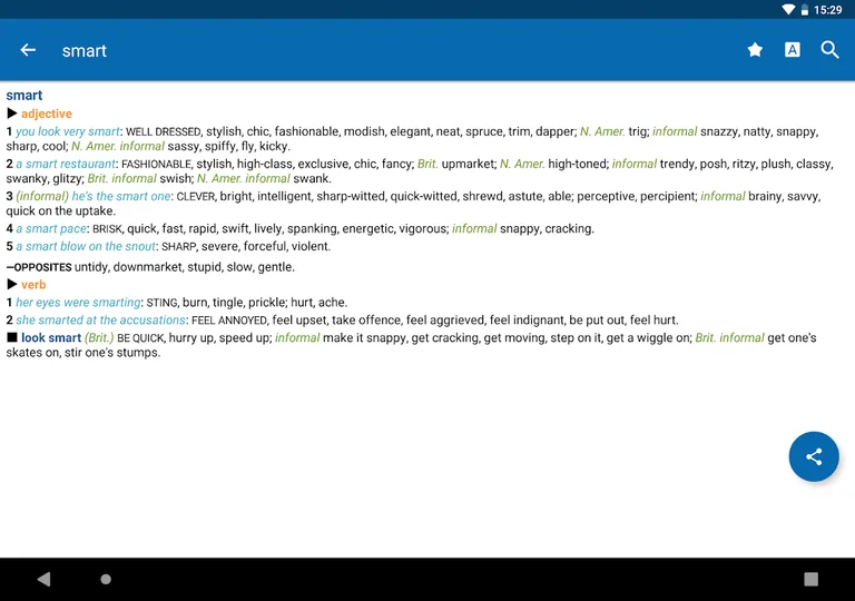 Concise Oxford Thesaurus screenshot 10