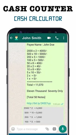 Cash counter and calculator screenshot 2