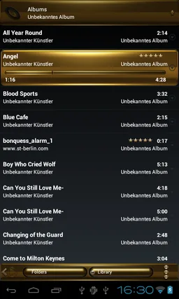 Poweramp skin Black Gold screenshot 12