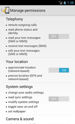 Automate app permissions screenshot 2