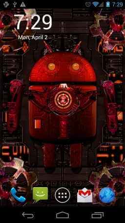 Steampunk Droid Live Wallpaper screenshot 5