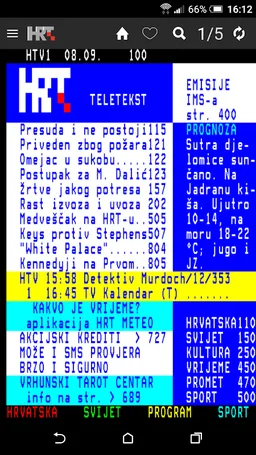 HRT Teletekst screenshot 1